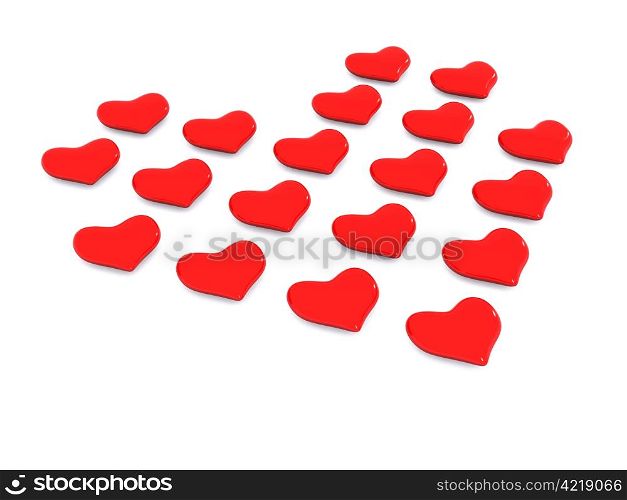 heart background. 3d holiday valentine