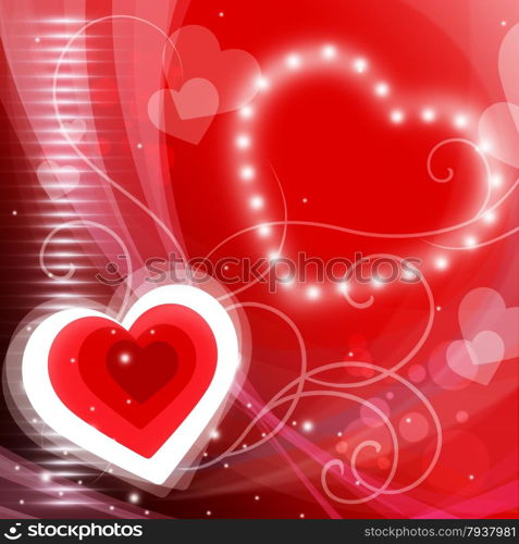 Heart Background Meaning Valentine Day And Glare