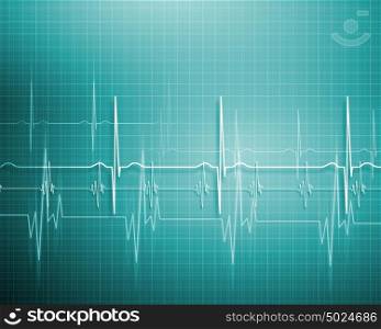 Heart Beat. A medical background with a heart beat / pulse with a heart rate monitor symbol