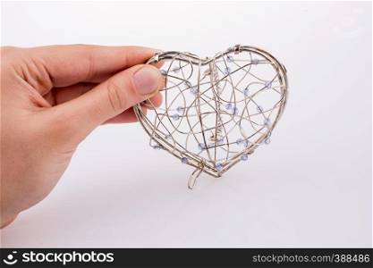 Heart cage on a background
