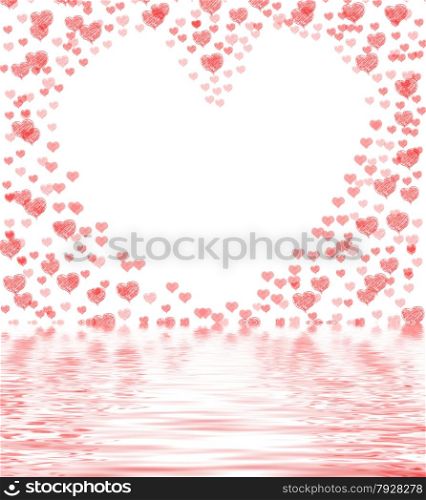Heart Cut From Background Displaying Lovely Marriage Or Passionate Wedding