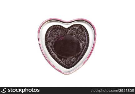 Heart Dark Chocolates In Heart Box isolated