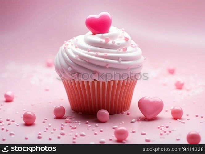 Heart Delight. Capturing the Essence of Love with a Sweet and Tender Concept. Valentine concept background.