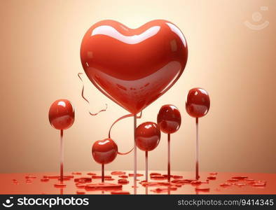 Heart Delight. Capturing the Essence of Love with a Sweet and Tender Concept. Valentine concept background.