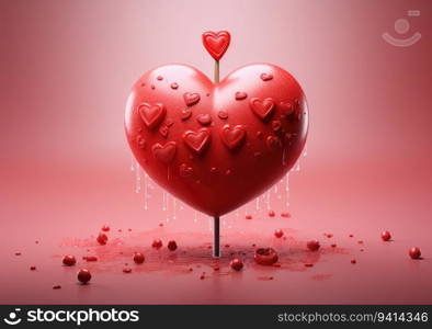 Heart Delight. Capturing the Essence of Love with a Sweet and Tender Concept. Valentine concept background.