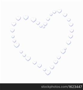 Heart design in white