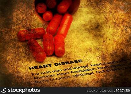 Heart disease grunge concept