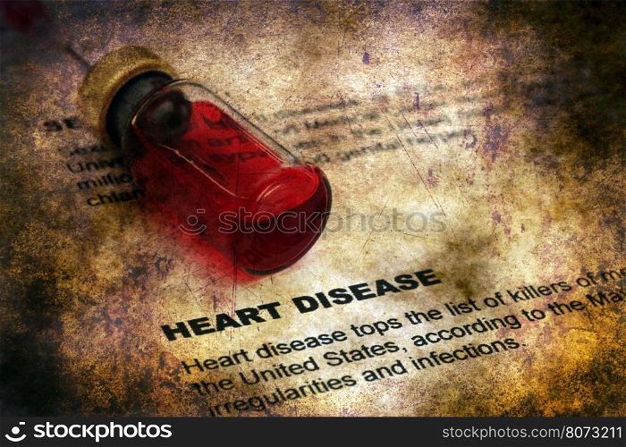 Heart disease grunge concept