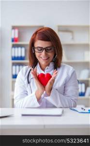 Heart doctor in telemedicine medical concept