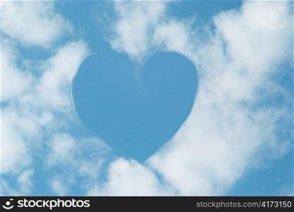 Heart from clouds can be used for background