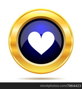 Heart icon. Internet button on white background.