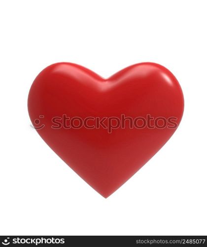 Heart icon isolated on white background. 3D illustration.