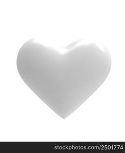 Heart icon isolated on white background. 3D illustration.