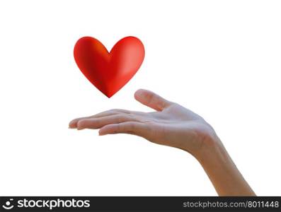Heart in hands. Valentine&rsquo;s day, romance, love concept