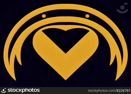 Heart logo design 3d illustrated