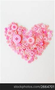 heart made out of buttons