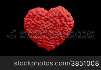 Heart of Red Balls exploding