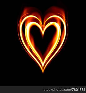 heart on fire. heart on fire to symbolise burning passion and love