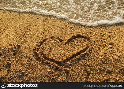heart on the sand.. heart on the sand