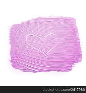 heart pink smudged paint