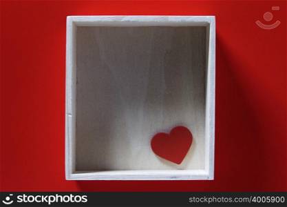 Heart shape in empty box