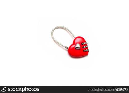 heart shape lockn on a white background