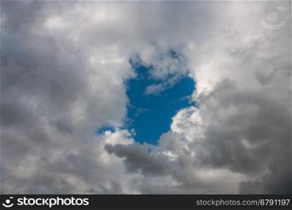 Heart shape of clouds