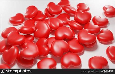 Heart shaped background image Valentine&rsquo;s Day. 3d render