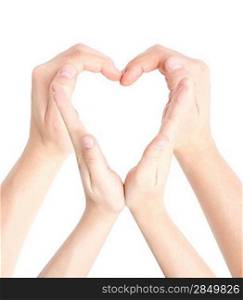 Heart shaped by hands
