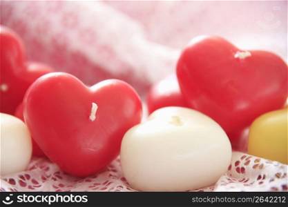 Heart-shaped candle