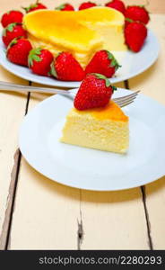 heart shaped cheesecake with strawberryes ideal cake for valentine day