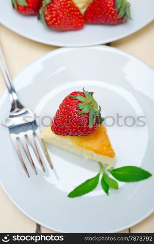 heart shaped cheesecake with strawberryes ideal cake for valentine day