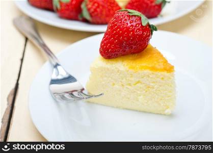 heart shaped cheesecake with strawberryes ideal cake for valentine day