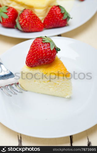 heart shaped cheesecake with strawberryes ideal cake for valentine day