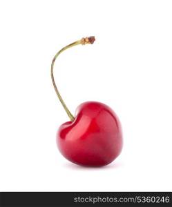 Heart shaped cherry berry isolated on white background cutout