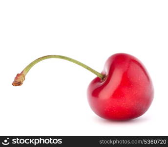 Heart shaped cherry berry isolated on white background cutout