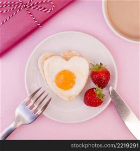 heart shaped fried eggs
