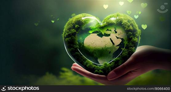 heart shaped pla≠t on hand for earth day