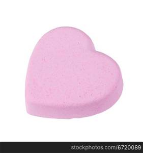 heart shaped soap isolated on a white background