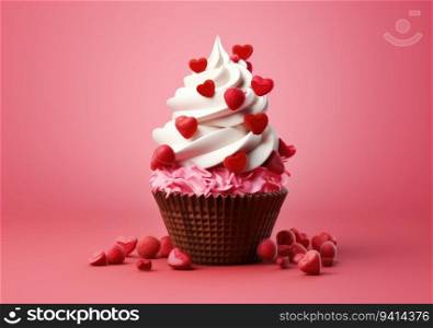 Heartfelt Love. Embracing the Concept of Love with Sweetness and Warmth. Valentine concept background.