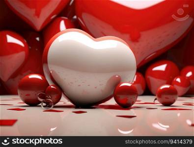 Heartfelt Love. Embracing the Concept of Love with Sweetness and Warmth. Valentine concept background.