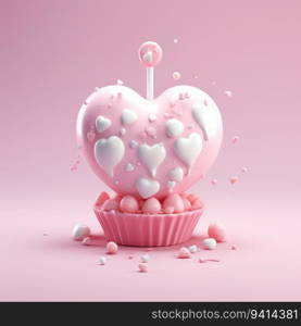 Heartfelt Love. Embracing the Concept of Love with Sweetness and Warmth. Valentine concept background.