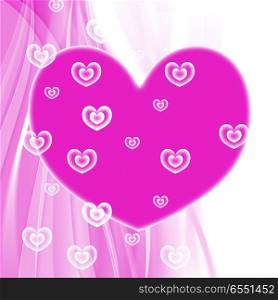 Hearts Background Representing Valentines Day And Backgrounds