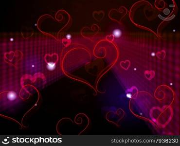 Hearts Background Showing Love Affection And Adoring&#xA;