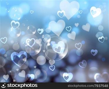 Hearts Glow Indicating Light Burst And Backgrounds