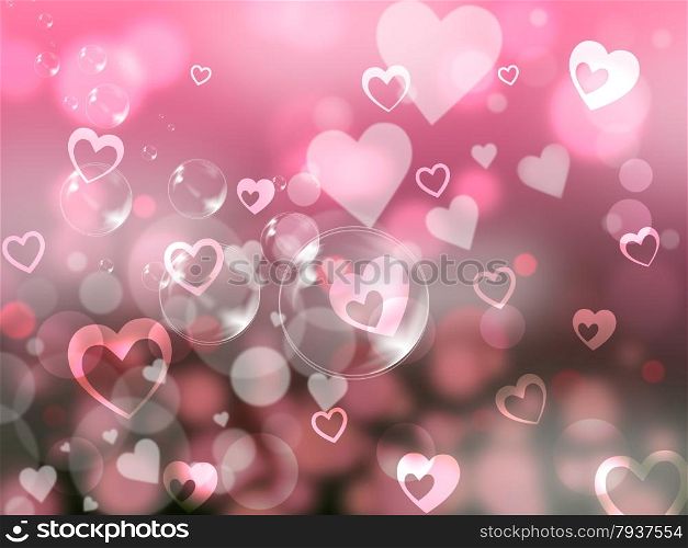 Hearts Glow Meaning Valentines Day And Template