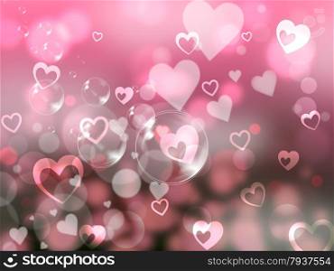 Hearts Glow Meaning Valentines Day And Template