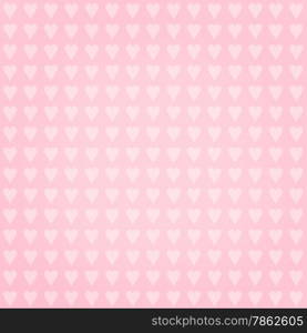 Hearts on pink background - retro seamless pattern