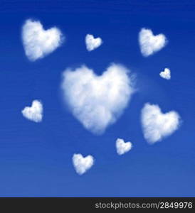 Heartshaped clouds