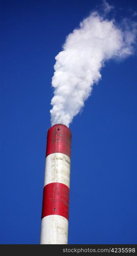 heat-engine plant against blue sky